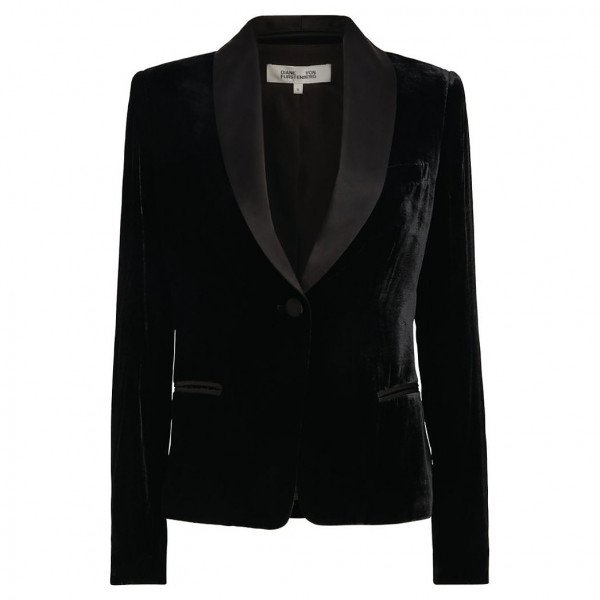 Diane von Furstenberg Halzie Velvet Blazer