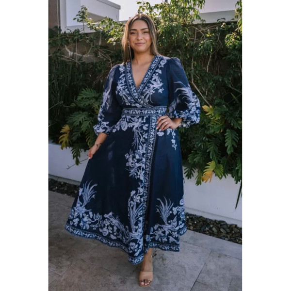 Zimmermann navy wrap dress best sale