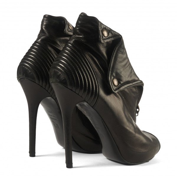 Alexander McQueen Peep Toe Ankle Boots