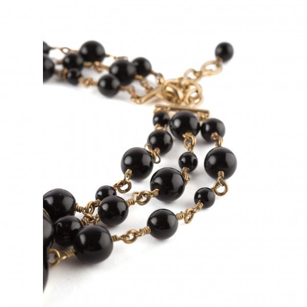 CHANEL Beaded Flower Necklace