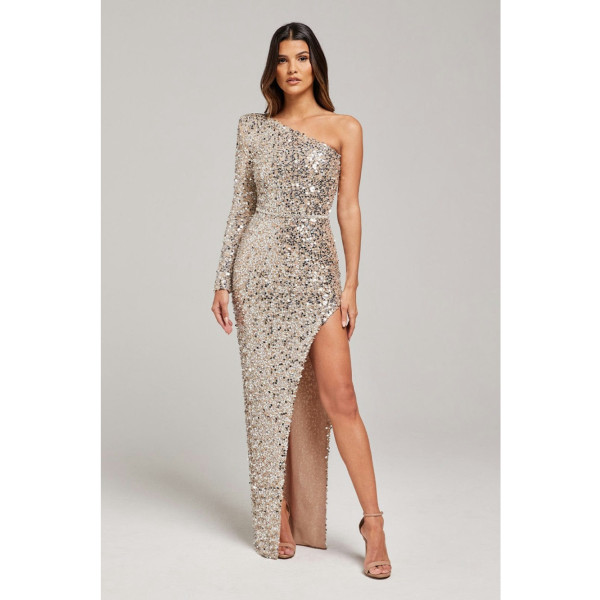 Nadine Merabi Adriana Metallic Dress