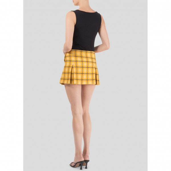 Miu Miu Check Pleated Mini Skirt