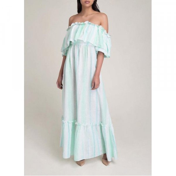 Beulah Aakash Off-The-Shoulder Dress