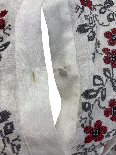 ZIMMERMANN Zimmermann Embroidered Floral Button Up Linen Dress