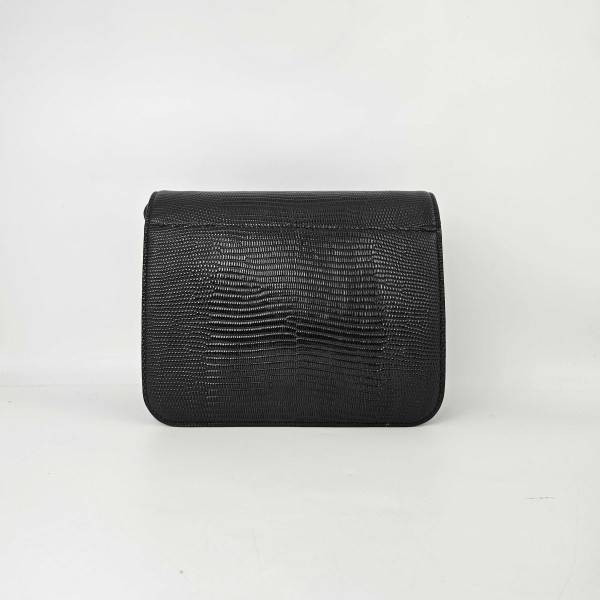 Balenciaga B Small Cross-body Bag (Lizard in Black)