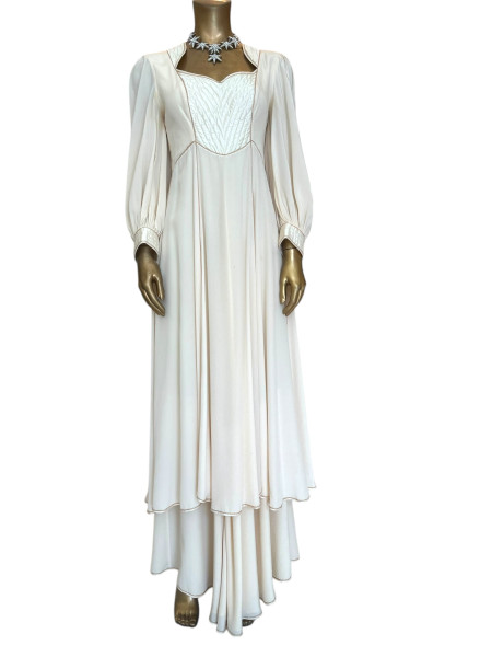 Anna Belinda 1970s Long Dress with Bolero