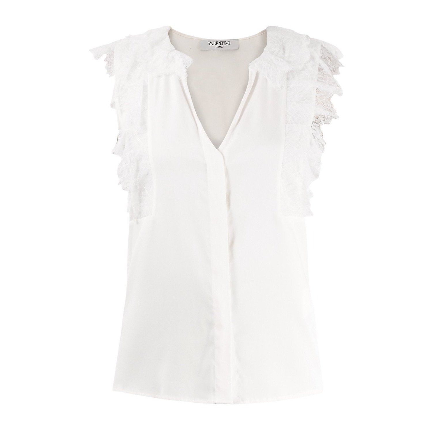 Valentino Sleeveless Blouse With Lace Details