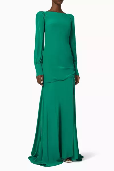 De La Vali De La Vali Green Maxi Dress