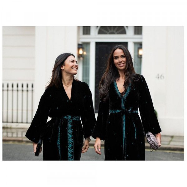 Beulah Indrina Eden Border Velvet Kimono