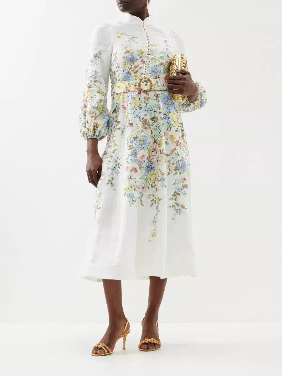 ZIMMERMANN Matchmaker belted floral-print