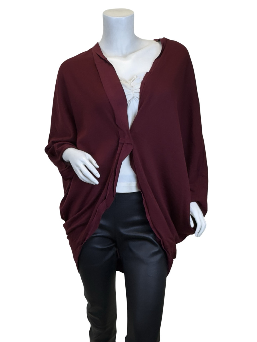 Lanvin Wool Ruffle Detail Wrap Top