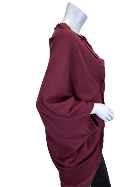 Lanvin Wool Ruffle Detail Wrap Top