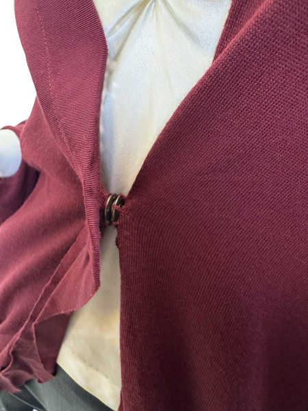 Lanvin Wool Ruffle Detail Wrap Top