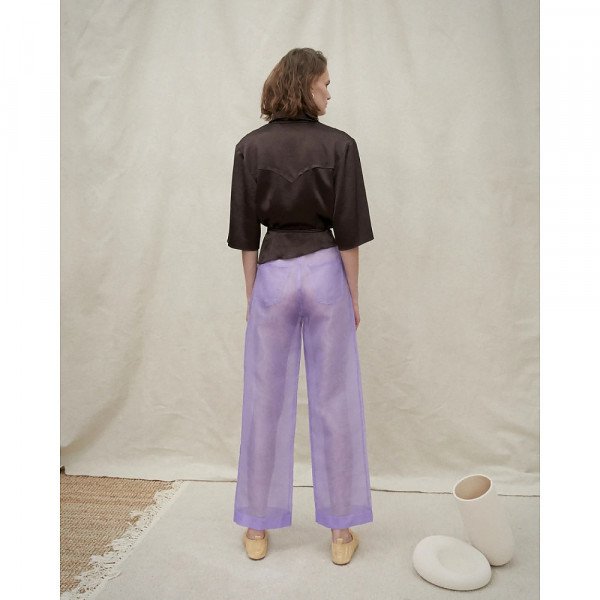 Nanushka Marfa Organza Wide Leg Trousers