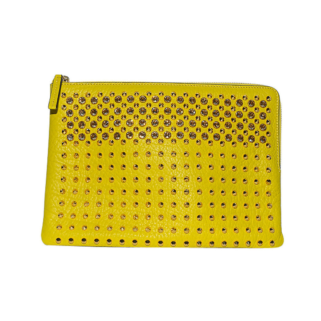 MCM Leather Studded Clutch