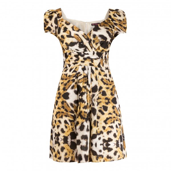 Betsey Johnson Leopard Print Silk Mini Dress