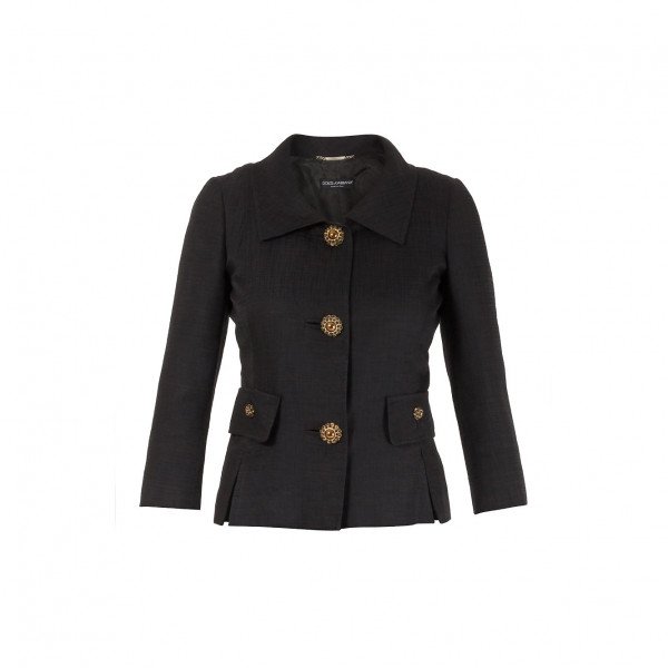 DOLCE & GABBANA Cropped Jacket With Bronze Buttons