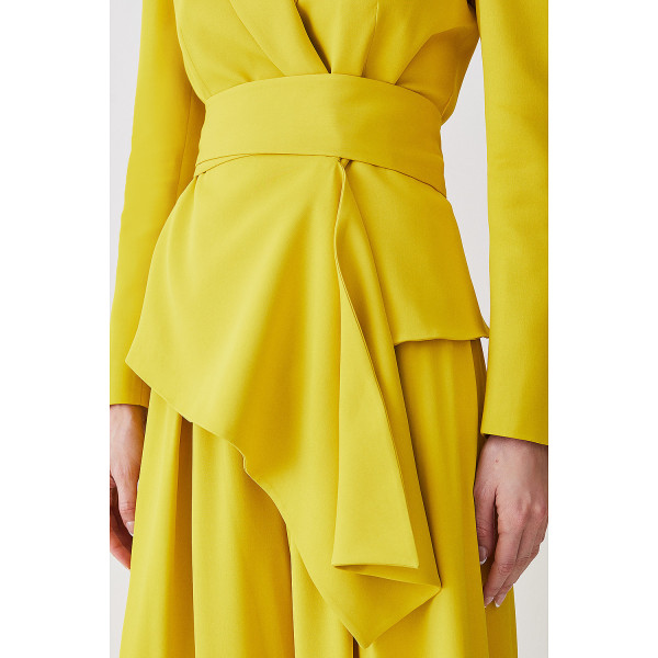 Karen Millen Drape Detail Belted Soft Blazer