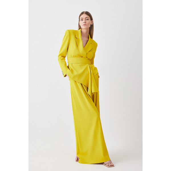 Karen Millen Drape Detail Belted Soft Blazer