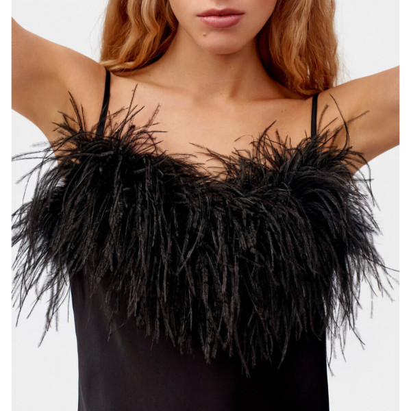 Sleeper Boheme Feather Mini Dress