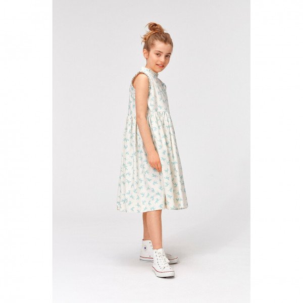 Molo Kids Charlette Dress in Mini Horse Blue