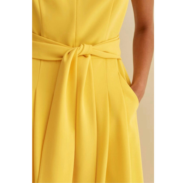 ME+EM Frill Belted Crepe Jumpsuit