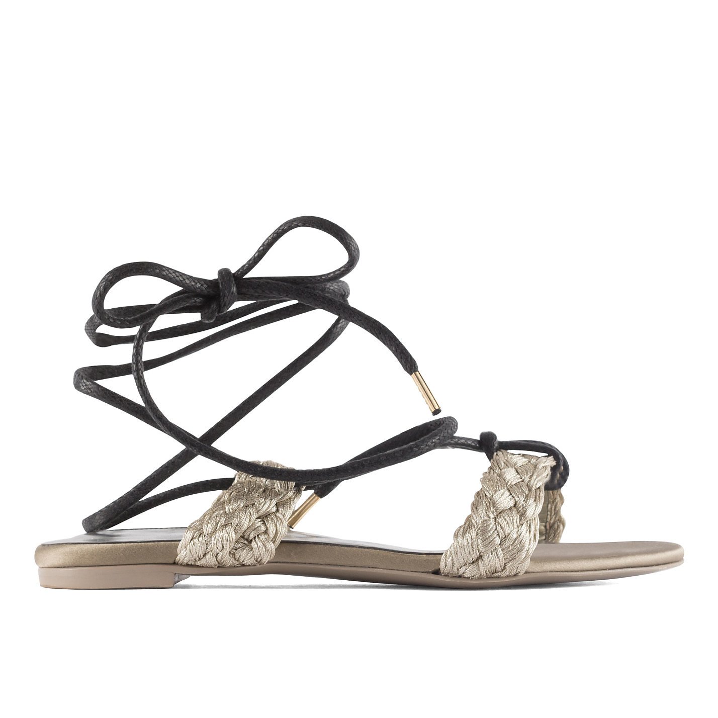 Stella McCartney Metallic Braided Sandals