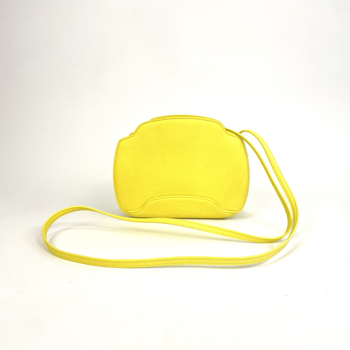 Loro Piana Mini Crossbody Bag in Yellow Textured Leather