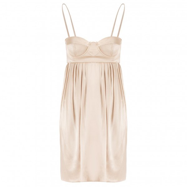 DOLCE & GABBANA Satin Bustier Mini Dress