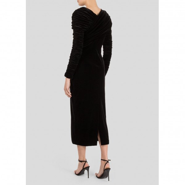 Christopher Kane Stretch Velvet Long Sleeve Dress