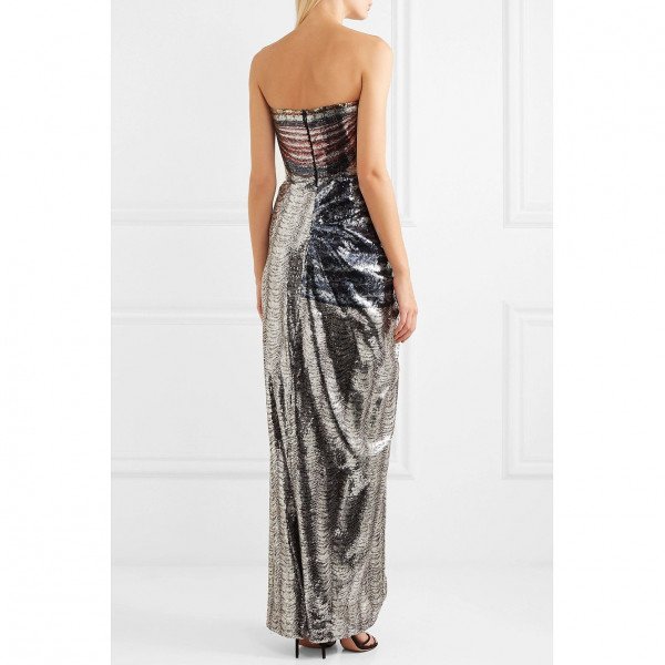 Mary Katrantzou Consort Draped Sequin Dress