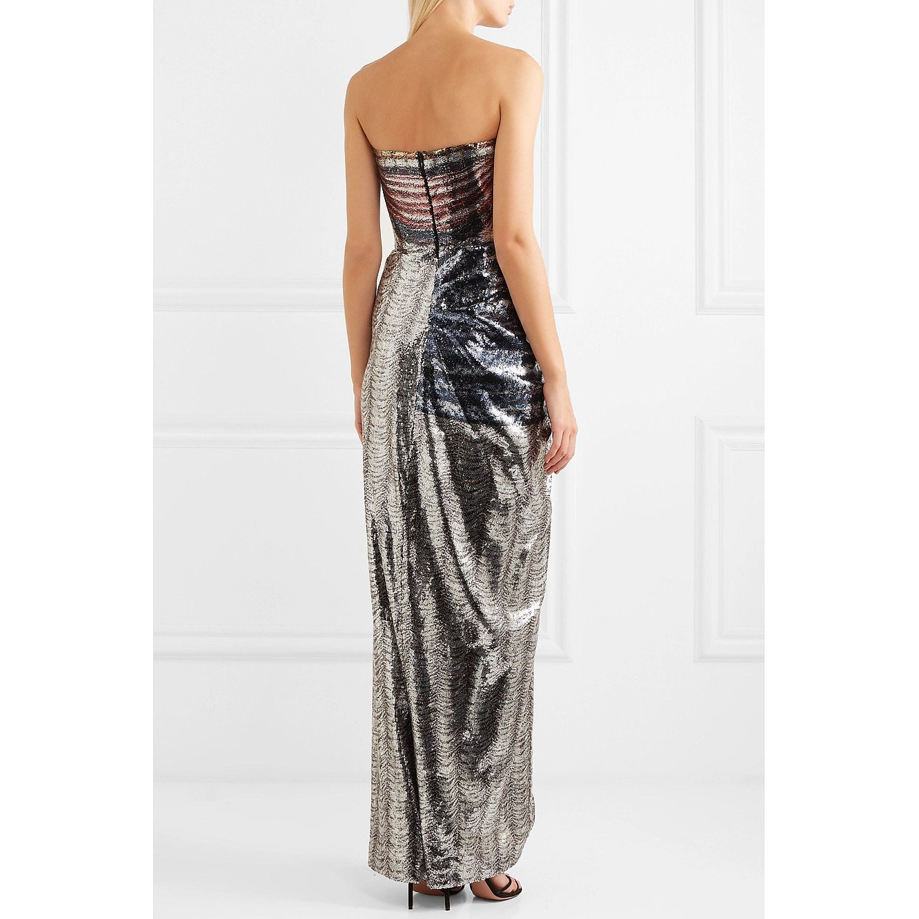 Mary Katrantzou Consort Draped Sequin Dress