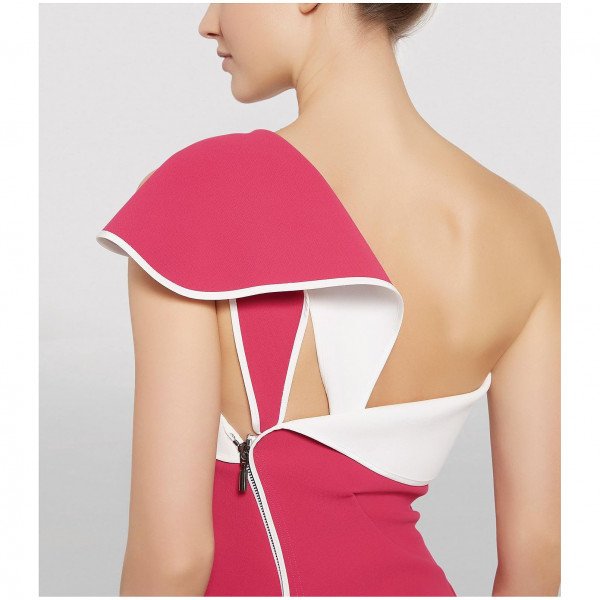 Maticevski Atomised One-Shoulder Midi Dress