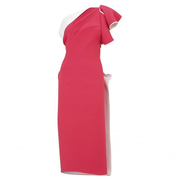 Maticevski Atomised One-Shoulder Midi Dress