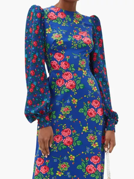 The Vampire's Wife Villanelle floral-print cotton midi dress