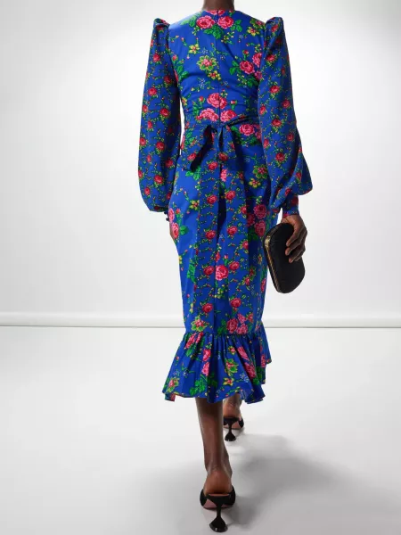 The Vampire's Wife Villanelle floral-print cotton midi dress