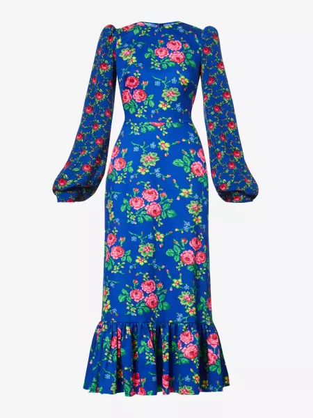 The Vampire's Wife Villanelle floral-print cotton midi dress