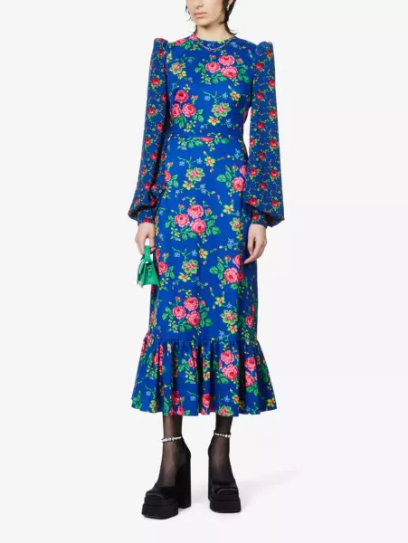 The Vampire's Wife Villanelle floral-print cotton midi dress