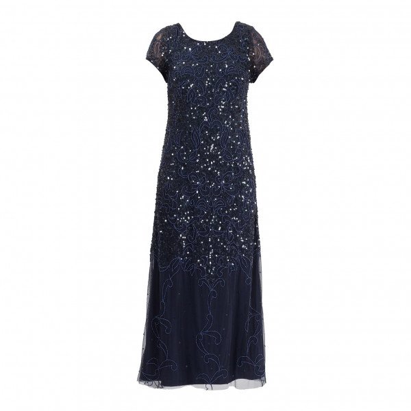 Adrianna Papell Backless Sequinned Gown