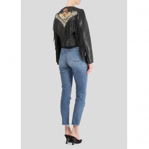 Isabel Marant Kirk Embroidered Leather Jacket