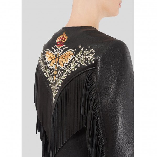 Isabel Marant Kirk Embroidered Leather Jacket