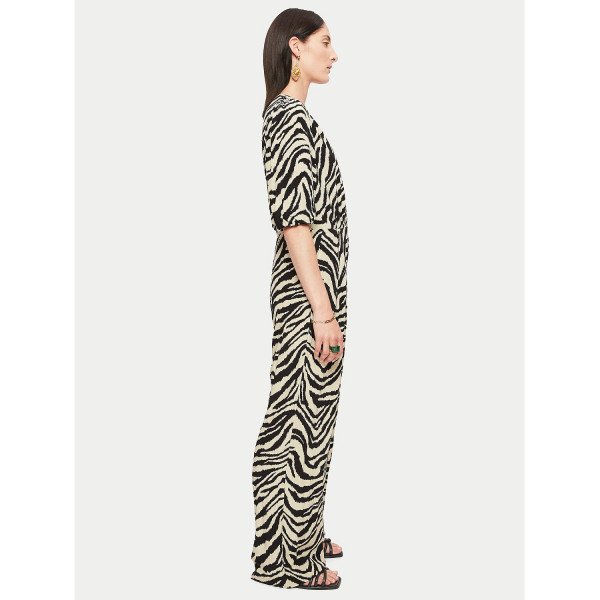 Jigsaw Zebra V Neck Jumpsuit