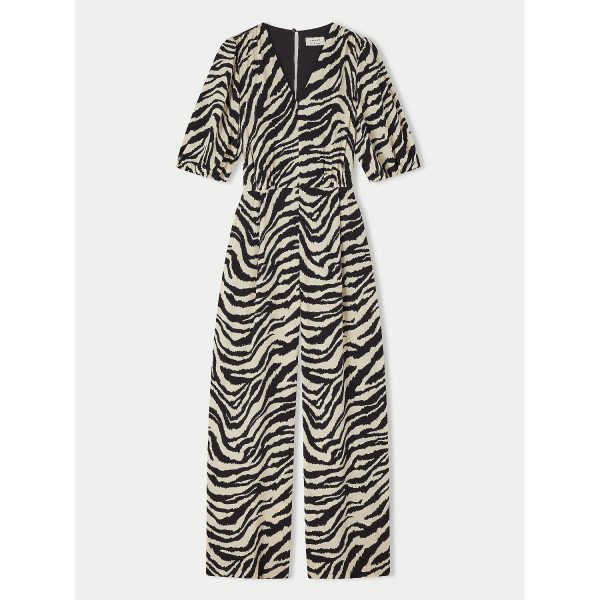 Jigsaw Zebra V Neck Jumpsuit