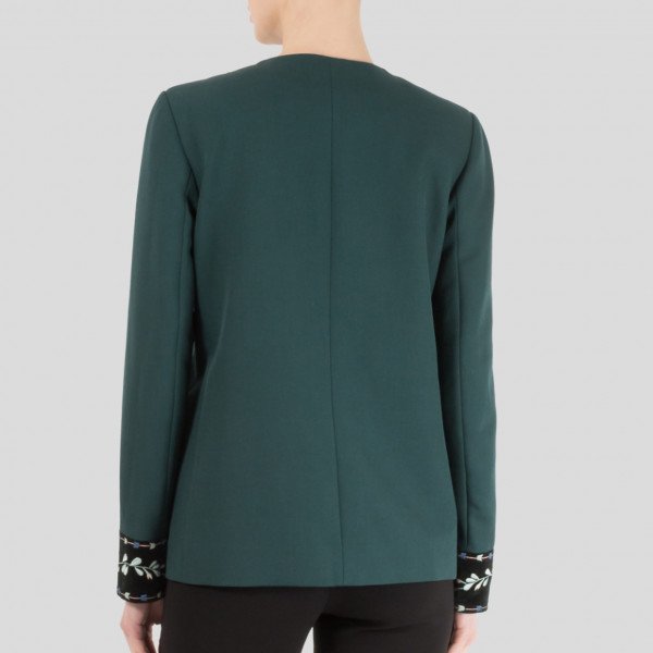 Vilshenko Rosie Embroidered Wool-Twill Jacket