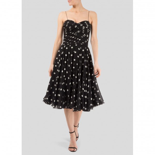 Chiffon polka dot on sale dress