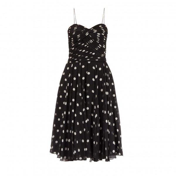 Ralph Lauren Polka Dot Chiffon Dress