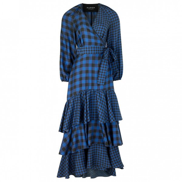 Tartan 2024 wrap dress