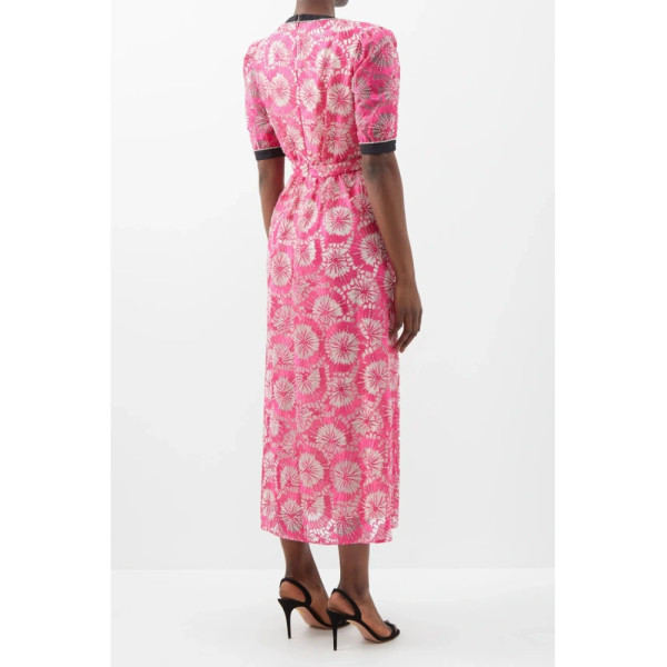 Saloni Jamie Bow Midi Dress