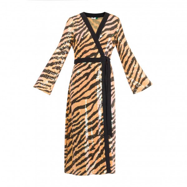 Rixo Printed Maxi Wrap Dress