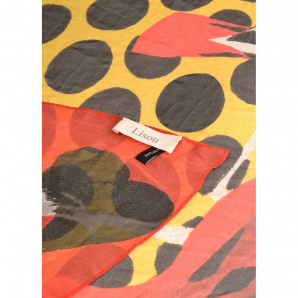 Lisou Cheetah Silk Large Scarf